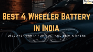 Best 4 Wheeler Battery in India | Premium Car Batteries at Battery Junction