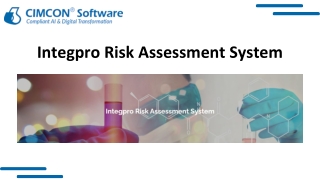 Integpro Risk Assessment System - Cimcon Software