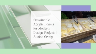 Sustainable Acrylic Panels for Modern Design Projects - Ausfab Group
