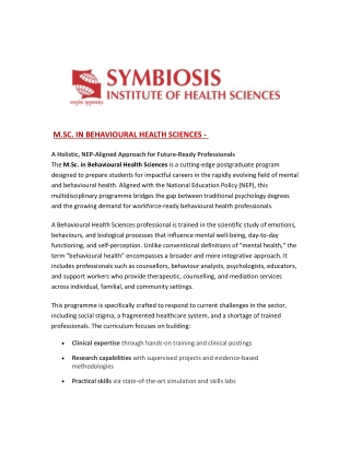 M. Sc. Psychology Colleges in Pune