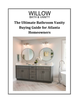 The Ultimate Bathroom Vanity Buying Guide for Atlanta Homeowners