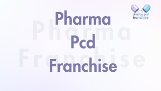 Pharma Pcd Franchise