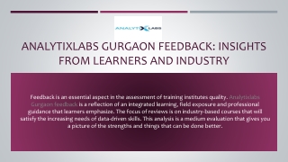 Analytixlabs Gurgaon Feedback: Insights from Learners and Industry