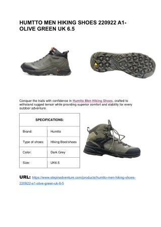 HUMTTO MEN HIKING SHOES 220922 A1