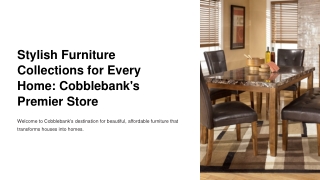 Furniture Store Cobblebank with Stylish Collections for Every Home