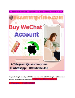 30 Best usa Wechat  Services To Buy Online Fiverr in 2025
