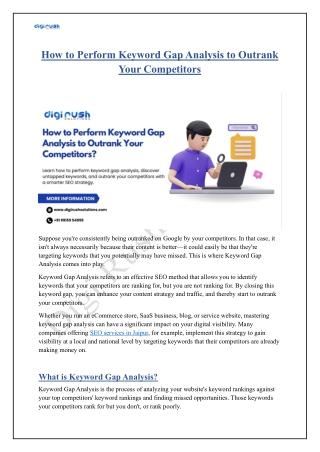 How to Perform Keyword Gap Analysis to Outrank Your Competitors