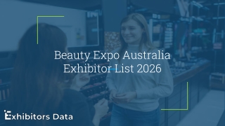 Beauty Expo Australia Exhibitor List 2026