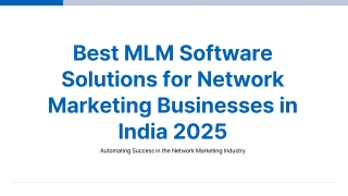Best MLM Software for Network Marketing Business