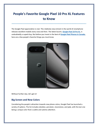 Peoples Favorite Google Pixel 10 Pro XL Features to Know