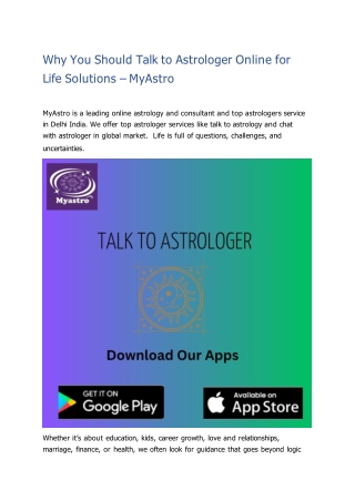 Get Instant Online Talk to Astrologer with MyAstro App