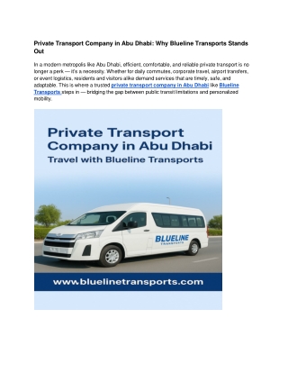 Private Transport Company in Abu Dhabi_ Why Blueline Transports Stands Out