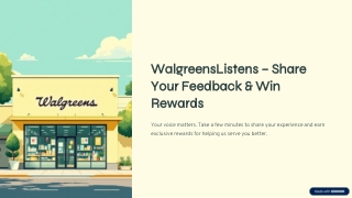 WalgreensListens – Take the Official Walgreens Survey & Win Exciting Rewards
