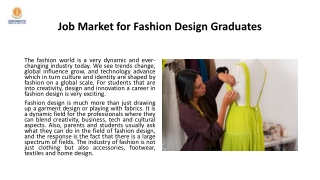 Job Market for Fashion Design Graduates