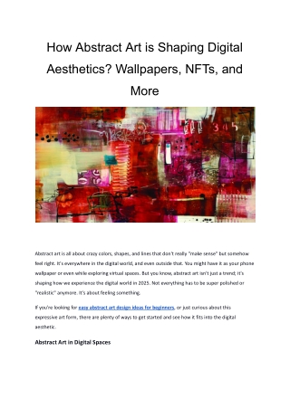 How Abstract Art is Shaping Digital Aesthetics_ Wallpapers, NFTs, and More