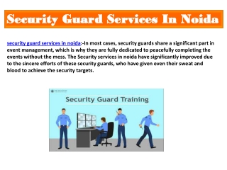security guard services in noida