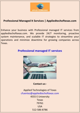 Professional Managed It Services Appliedtechoftexas.com