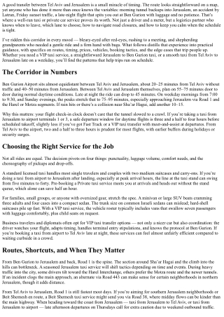 Taxi from Tel Aviv to Jerusalem: Quick Transfers You Can Trust