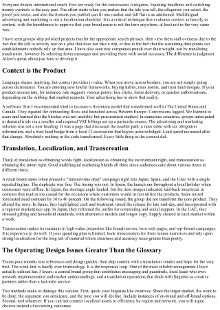 Multilingual Advertising: Going Worldwide Without Losing Context