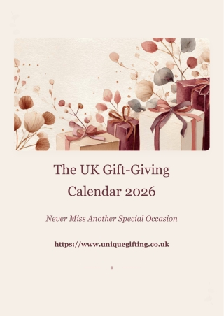 2026 UK Calander gift-giving guide