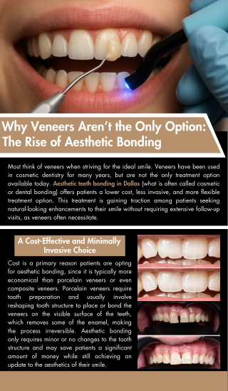 Why Veneers Aren’t the Only Option: The Rise of Aesthetic Bonding