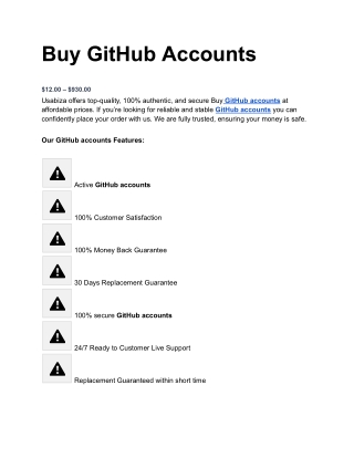  Buy GitHub Accounts