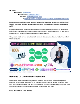 _Buy Verified Chime Bank Accounts from [pvaitsmo] — Secure, Fast, Verified