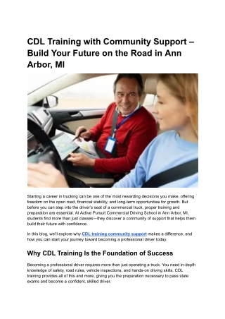 CDL Training with Community Support – Build Your Future on the Road in Ann Arbor, MI (1)