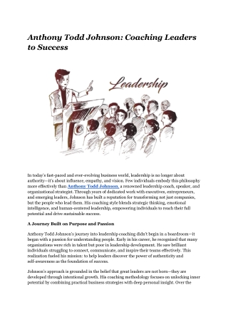 Anthony Todd Johnson_ Coaching Leaders to Success