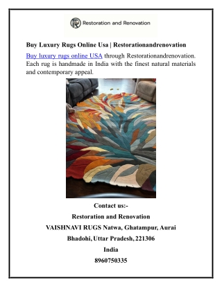 Buy Luxury Rugs Online Usa  Restorationandrenovation