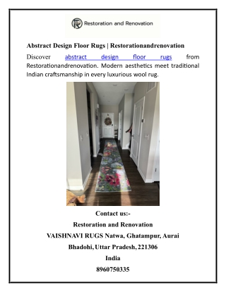 Abstract Design Floor Rugs  Restorationandrenovation