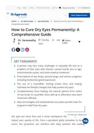 How to Cure Dry Eyes Permanently: A Comprehensive Guide