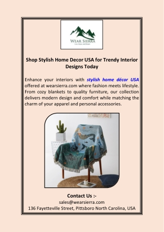 Shop Stylish Home Decor USA for Trendy Interior Designs Today