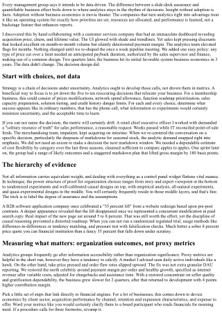 From Understanding to Effect: Utilizing Analytics in Company Approach