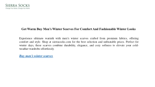 Get Warm Buy Men’s Winter Scarves For Comfort And Fashionable Winter Looks