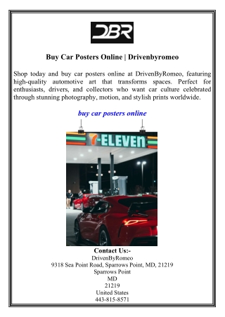 Buy Car Posters Online  Drivenbyromeo