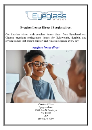 Eyeglass Lenses Direct  Eyeglassdirect