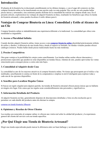 Razones para Escoger Bisutería en Internet: Comodidad y Estilo al Alcance de un