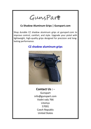 Cz Shadow Aluminum Grips  Gunspart.com