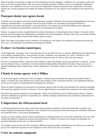 Un guide pratique pour réussir sa présence en ligne avec une agence locale.