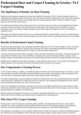 TLC Carpet Cleaning