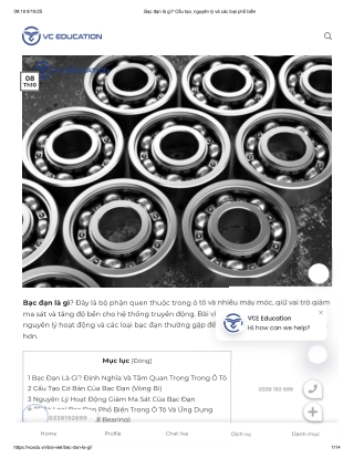 Bạc đạn là gì? Cấu tạo, nguyên lý và các loại phổ biến