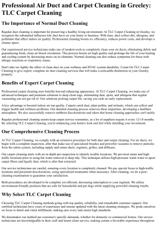 TLC Carpet Cleaning