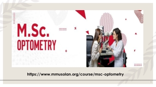 M.Sc. Optometry