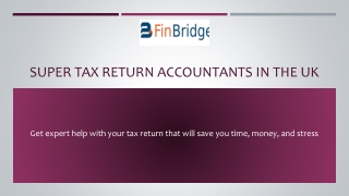 Super Tax Return Accountants in the UK