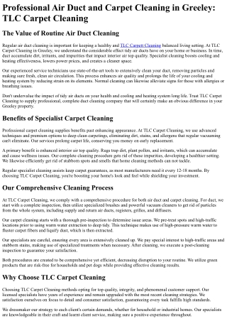 TLC Carpet Cleaning