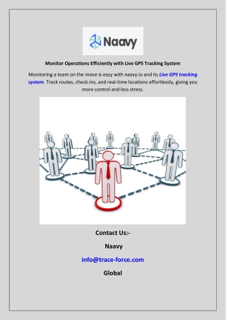 Monitor Operations Efficiently with Live GPS Tracking System
