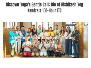 100 Hour Yoga Teacher Training in Rishikesh