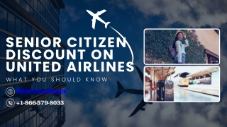 Senior Citizen Discount on United Airlines