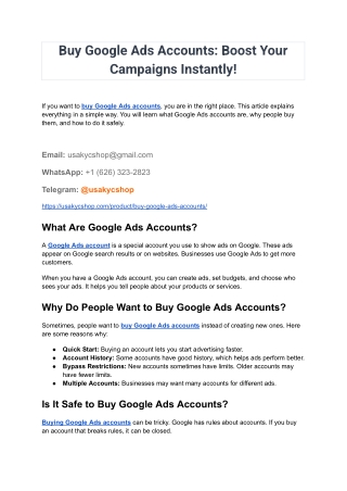 How to Buy Google Ads Account in 3 Easy Steps
